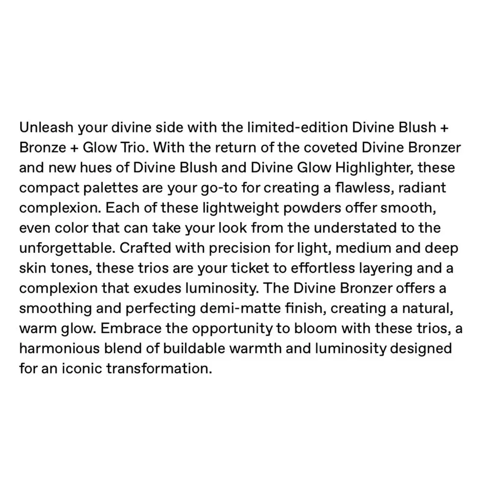Brand New Pat McGrath Labs Divine Blush + Bronze + Glow Trio: Nirvana in Bloom